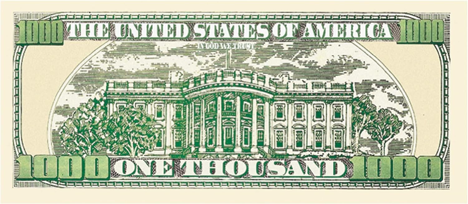 10 TOTAL – $1,000.00 Thousand Dollar Casino Party Novelty Fake Poker Money Bills
