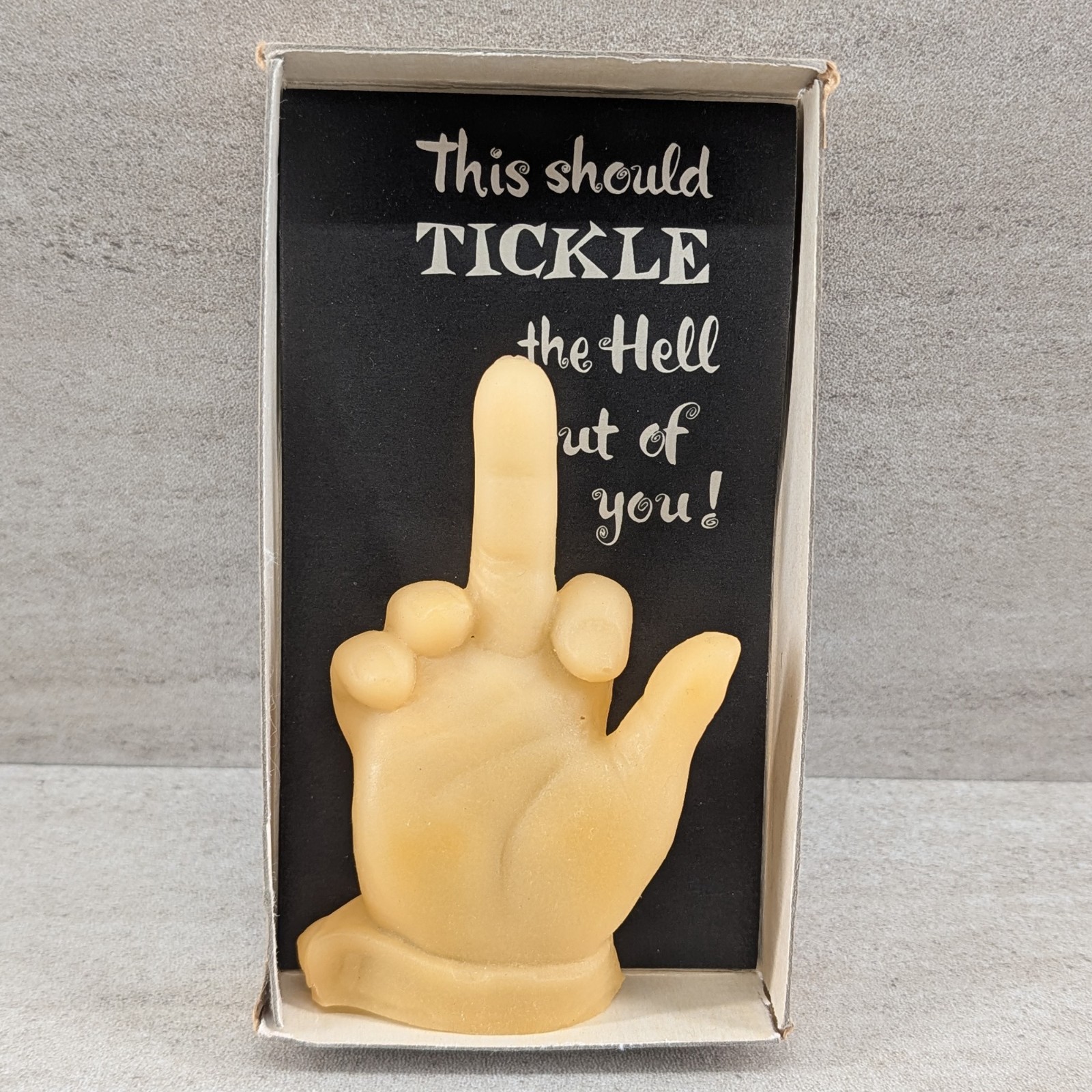 Vintage Golden’s French Tickler Novelty Middle Finger Rubber Joke Gag Gift Box