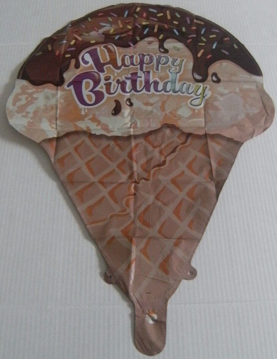 Foil Balloon Ice Cream Cone Sweets Decoration Adults Kids Happy Birthday Party