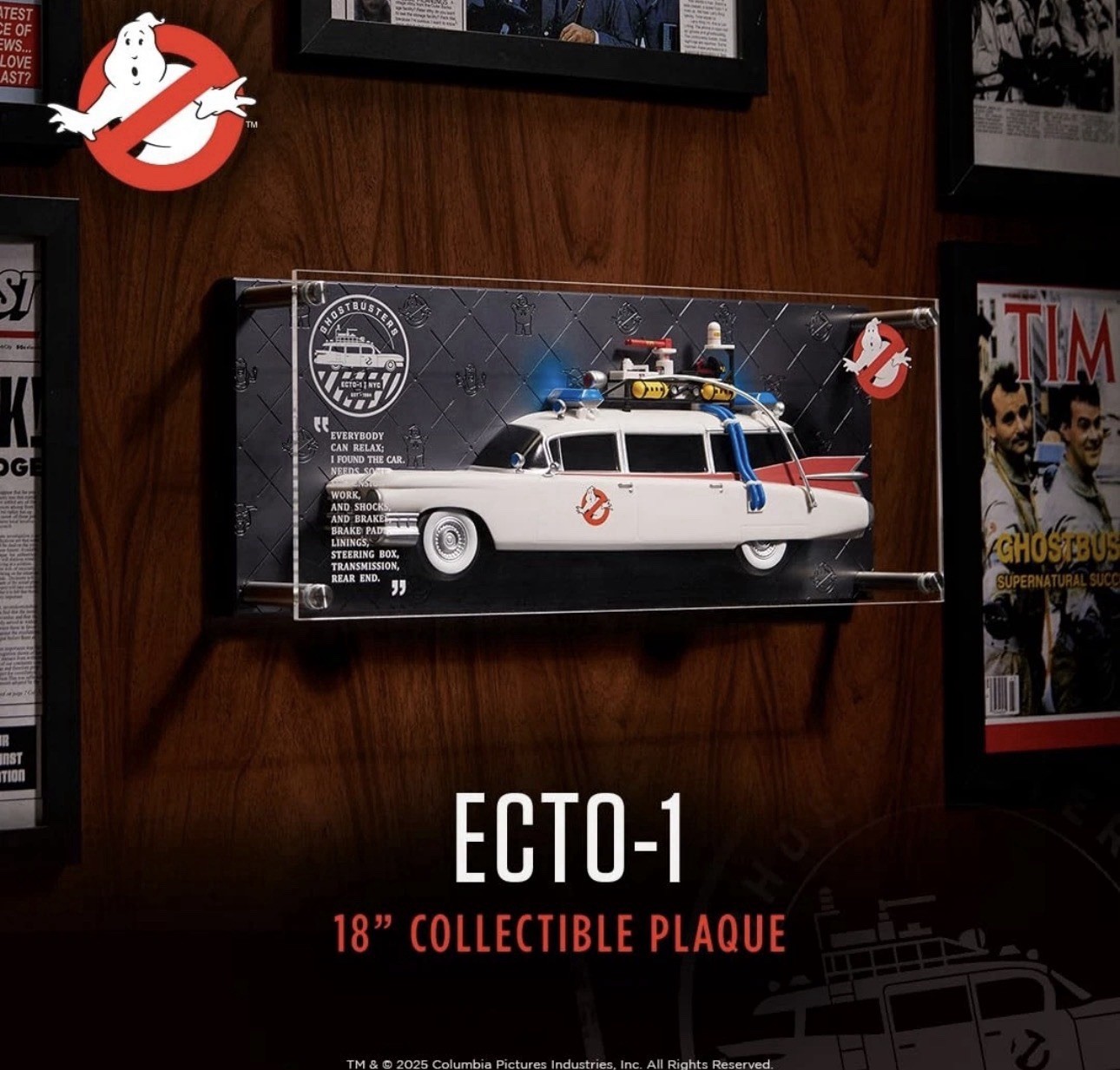 Numskull Ghostbusters Car Ecto 1 Replica wall Plaque 45.9×17.5cm