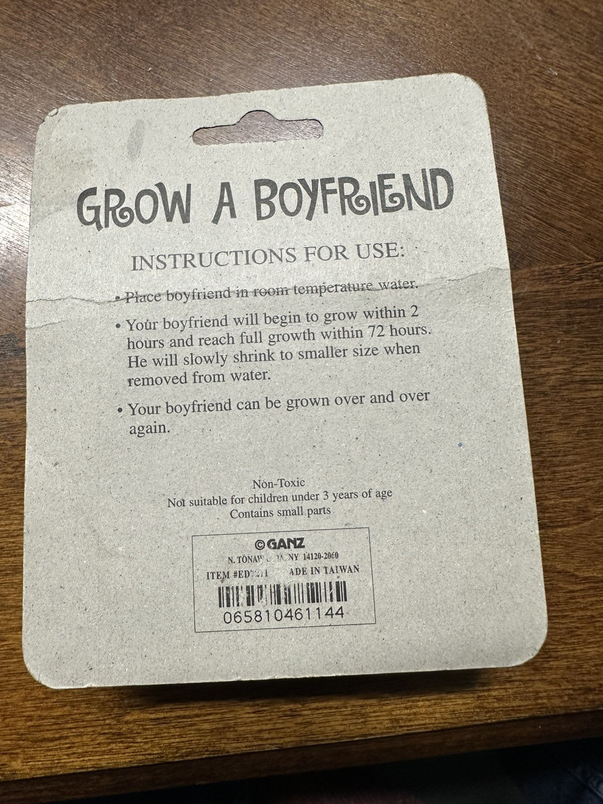 Grow a Boyfriend Miniature Water Expansion Man Gag Gift 2010 Forum Novelties New