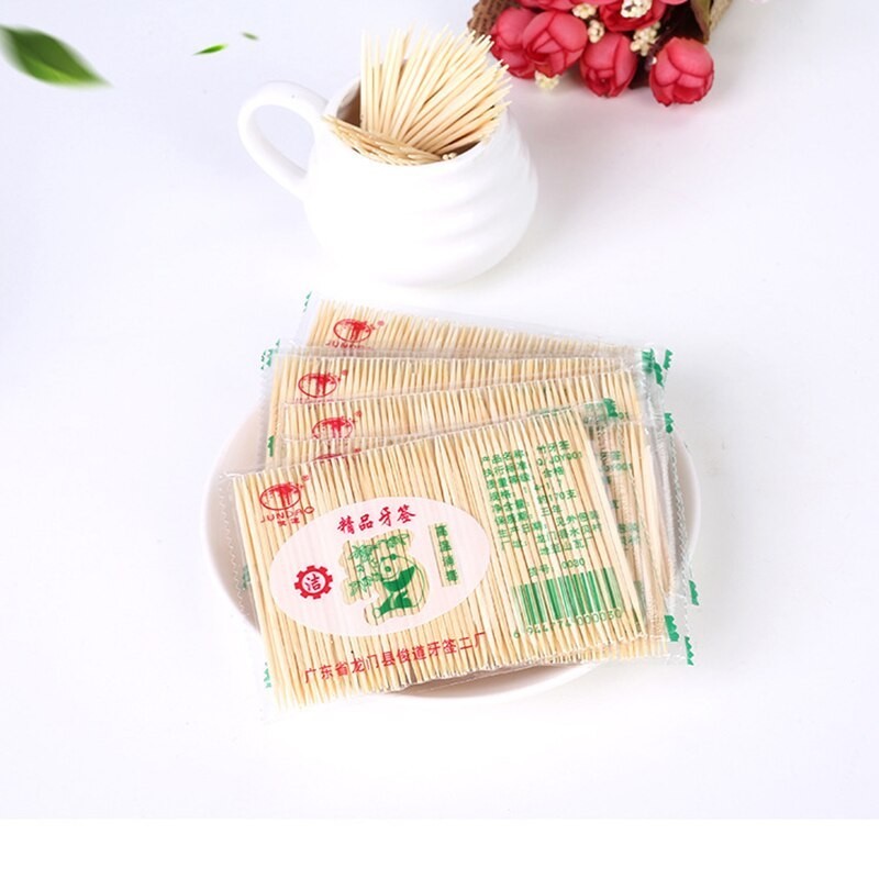 1000PCS Bamboo Toothpicks Double Sided Disposable Wooden Toothpicks Dinning