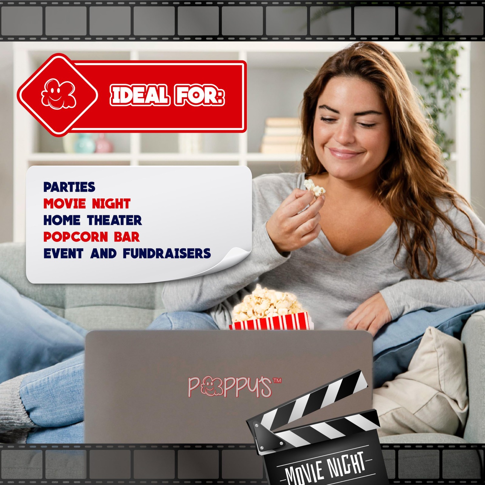 Flat Bottom Paper Popcorn Bags – 500 Pack 2 oz Concession-Grade Bags, Popcorn…