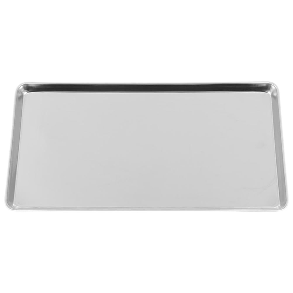 Kichvoe Stainless Steel Rectangle Rice Noodle Plate 10.43X6.10X0.47In Multi-Use