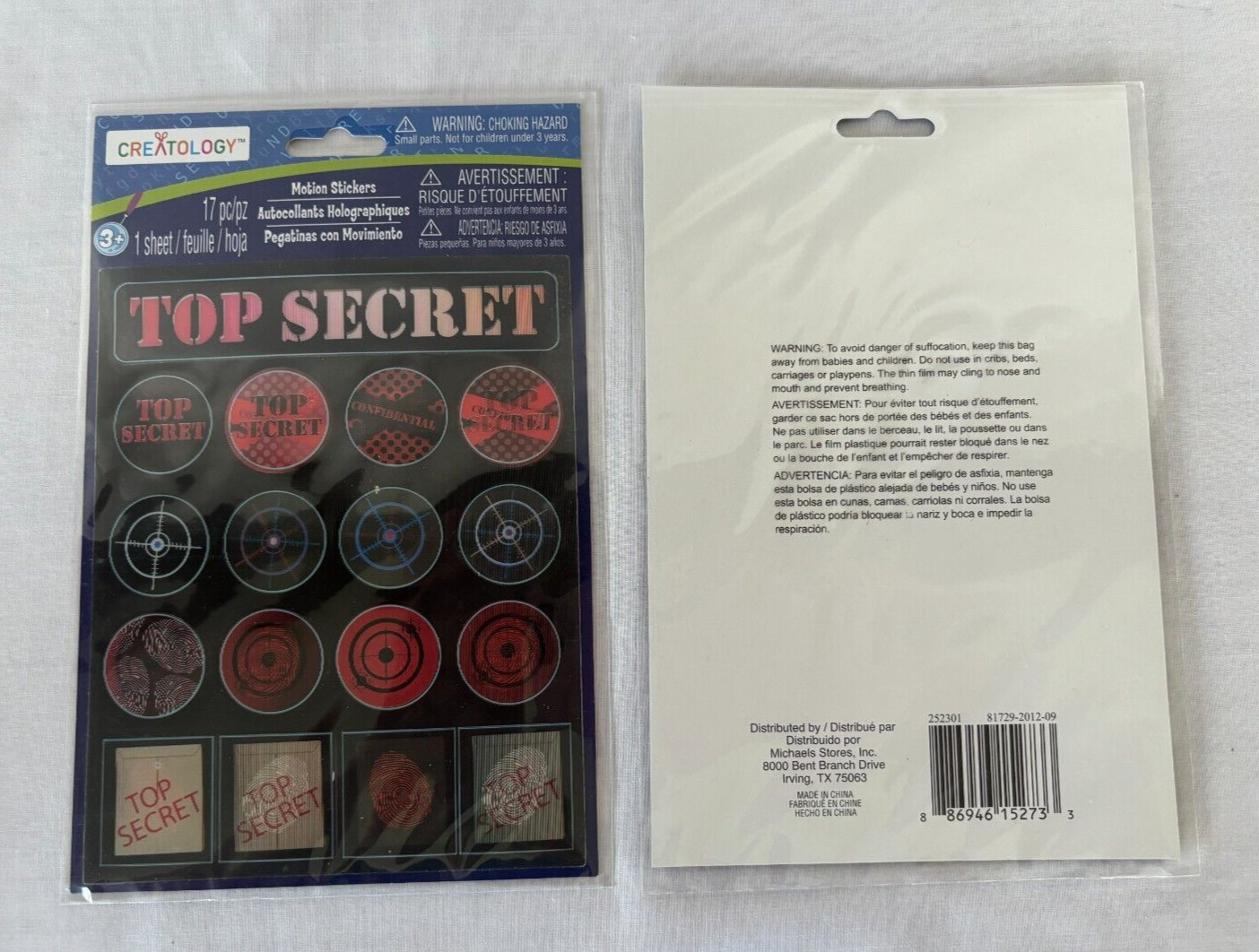 TOP SECRET PARTY Props Fingerprint Kit, folders, notepads, stickers- NEW