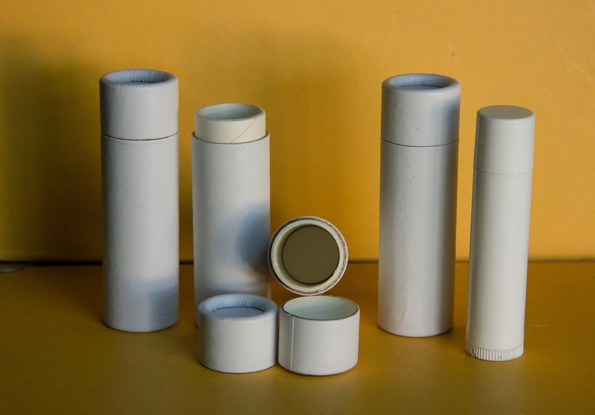 12 White Paper Cardboard Paper Lip Balm Tubes .3 oz 1/3 oz Plastic Free