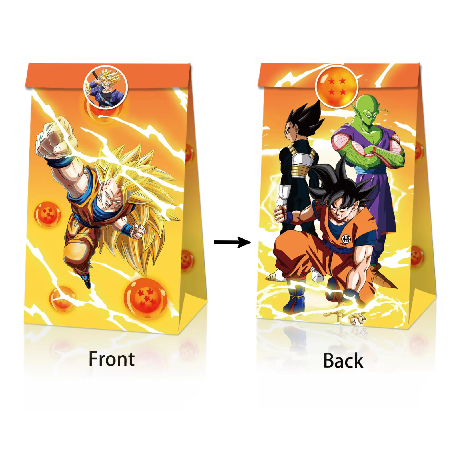 12 Dragon Ball Z Goodie Bags Gift Favors For a Anime Themed Birthday Party Event