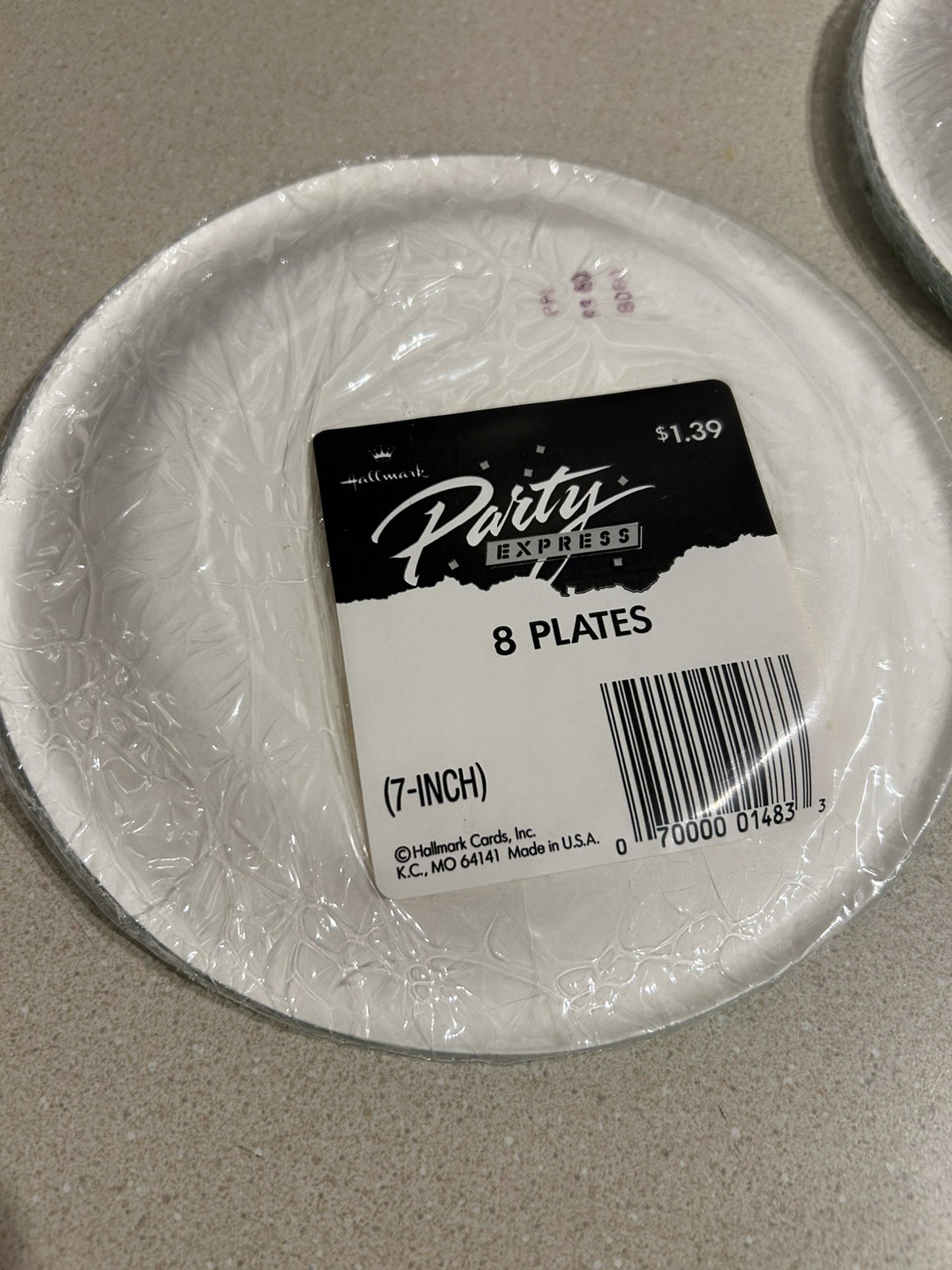 Vtg 90s Hallmark Golf Party Plates NOS Keep On Swinging Paper Plates Set of 2