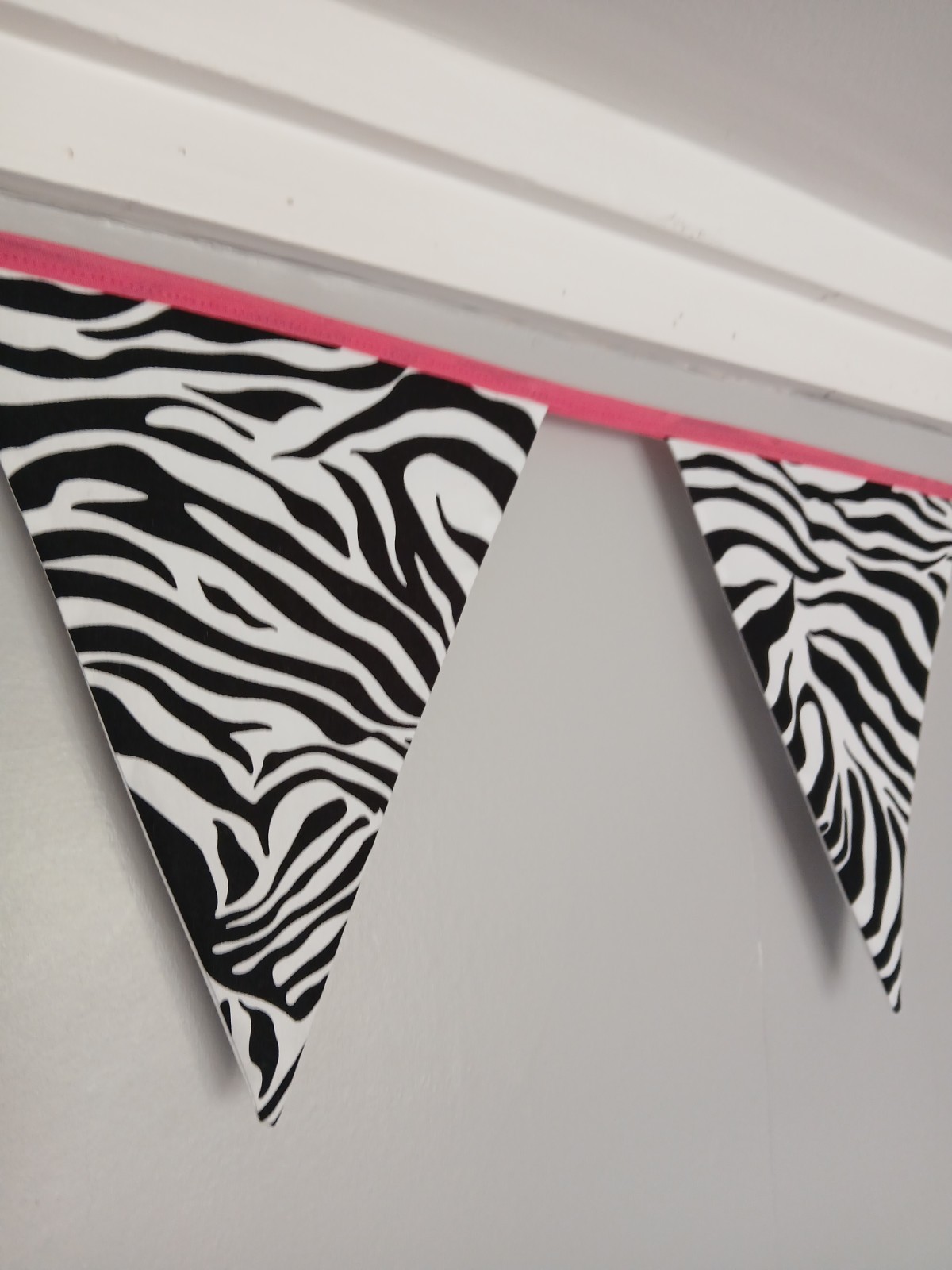 Zebra Print Fabric Bunting