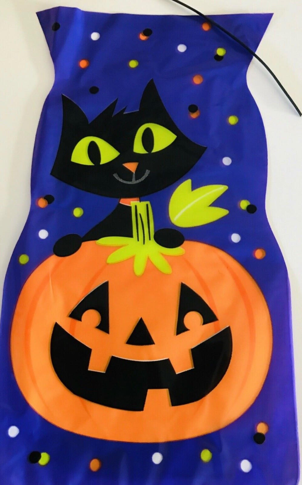 10 x HALLOWEEN Pumpkin and Cat CELLOPHANE Sweet Gift LOOT Bags TRICK OR TREAT