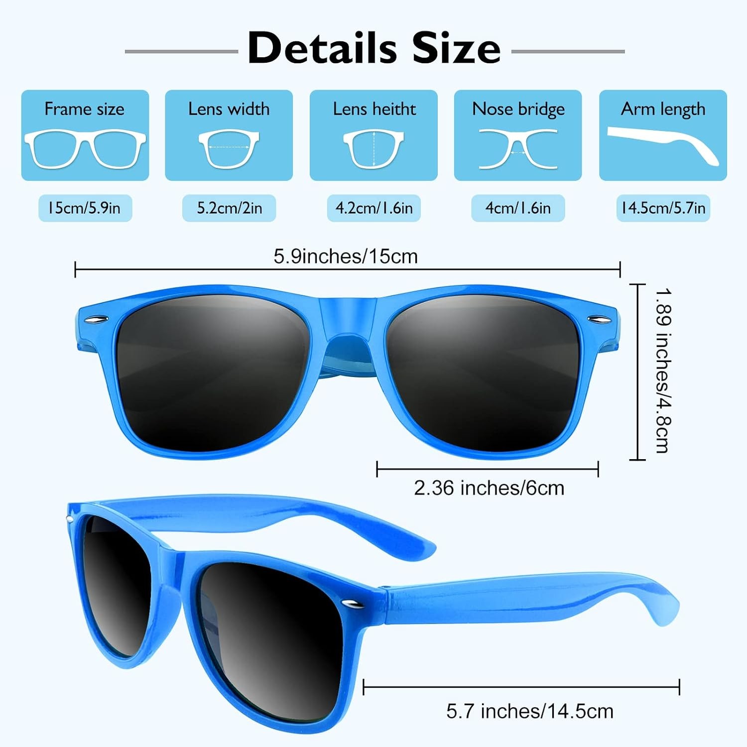 Neon Unisex Sunglasses 10 Pack Party Favors Summer Kids Adult Birthday Gift