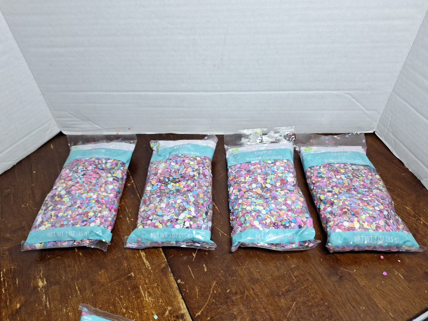 4 Pkgs Colorful Paper Confetti – Party, Easter, Shower, Birthday, All Occasion