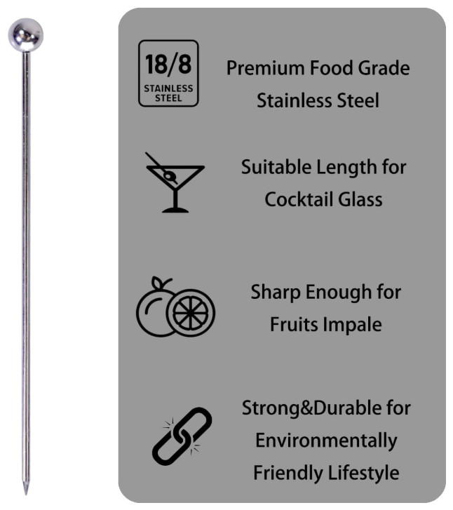 Pinchos Cóctel Acero Inoxidable 12PCS con Soporte para Tapas y Aperitivos, Nuevo