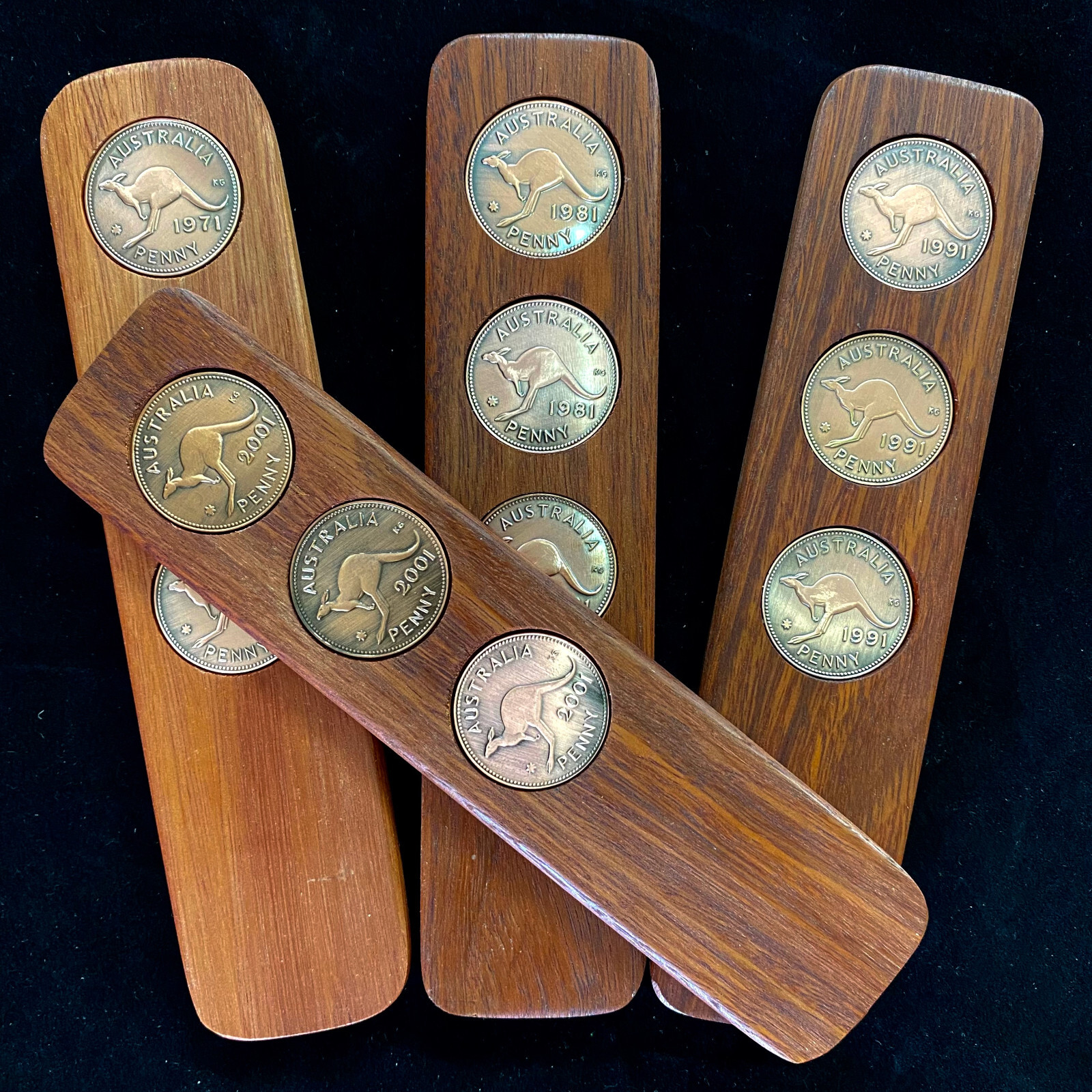 2026 Australian Penny – 3 Penny Handmade 2UP Game – Two-Up Many Years Available