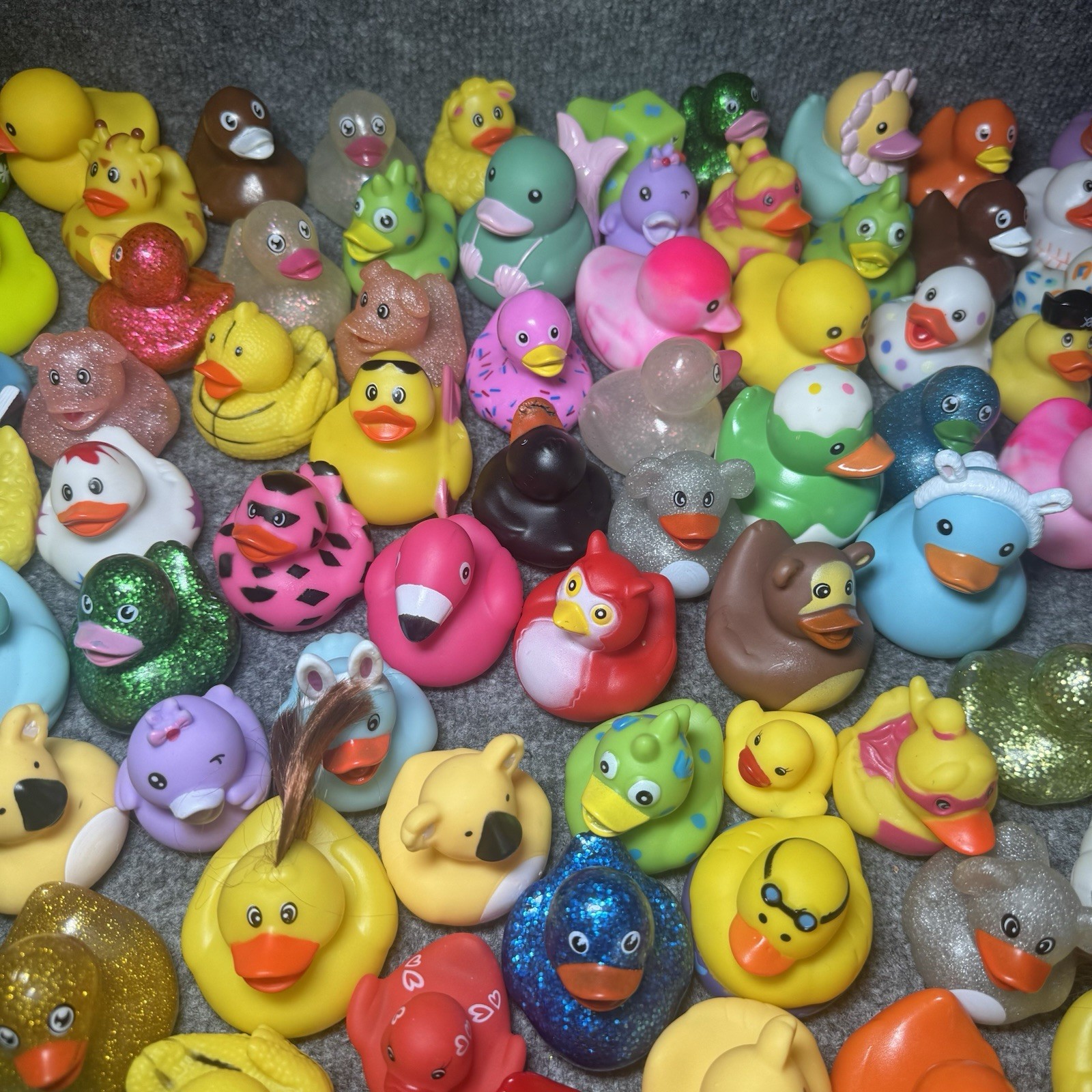Rubber Ducks Bulk Assortment Duckies Jeep Ducking Duck Bath Toys Lot Of 114
