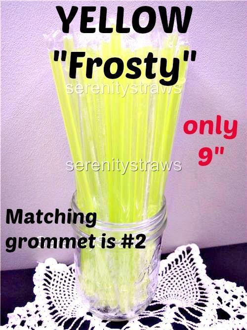 “FROSTY” STRAWS, 9/32″ X 9″ or 11″, Solid Frosty Colors, Reusable