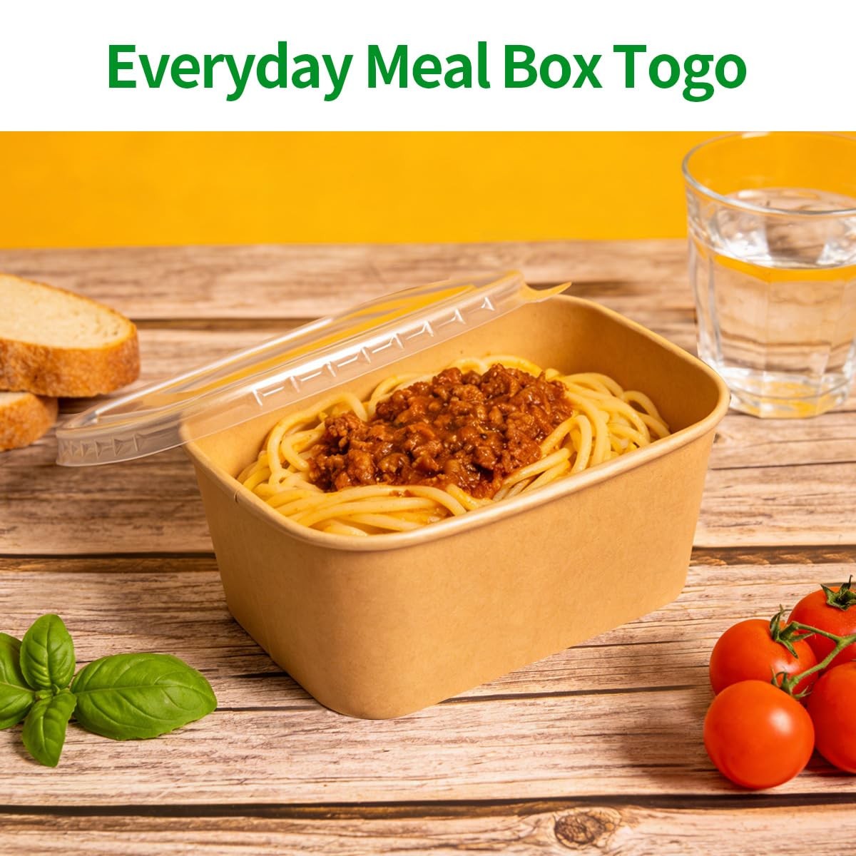 bloomoon 35 oz Disposable Meal Prep Containers with Lids 50 Pack