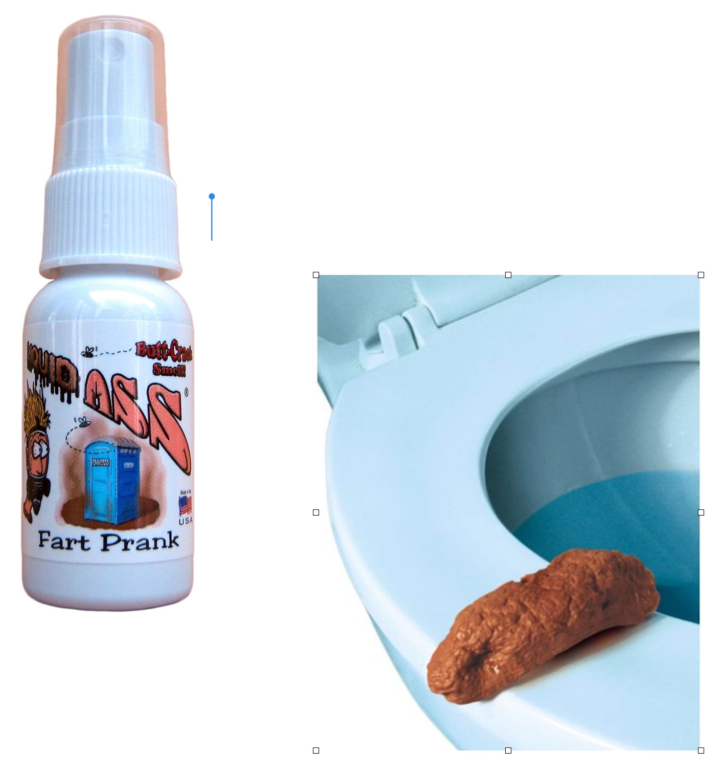 Liquid Ass Spray + Party Pooper Fake Poo Toy Bundle