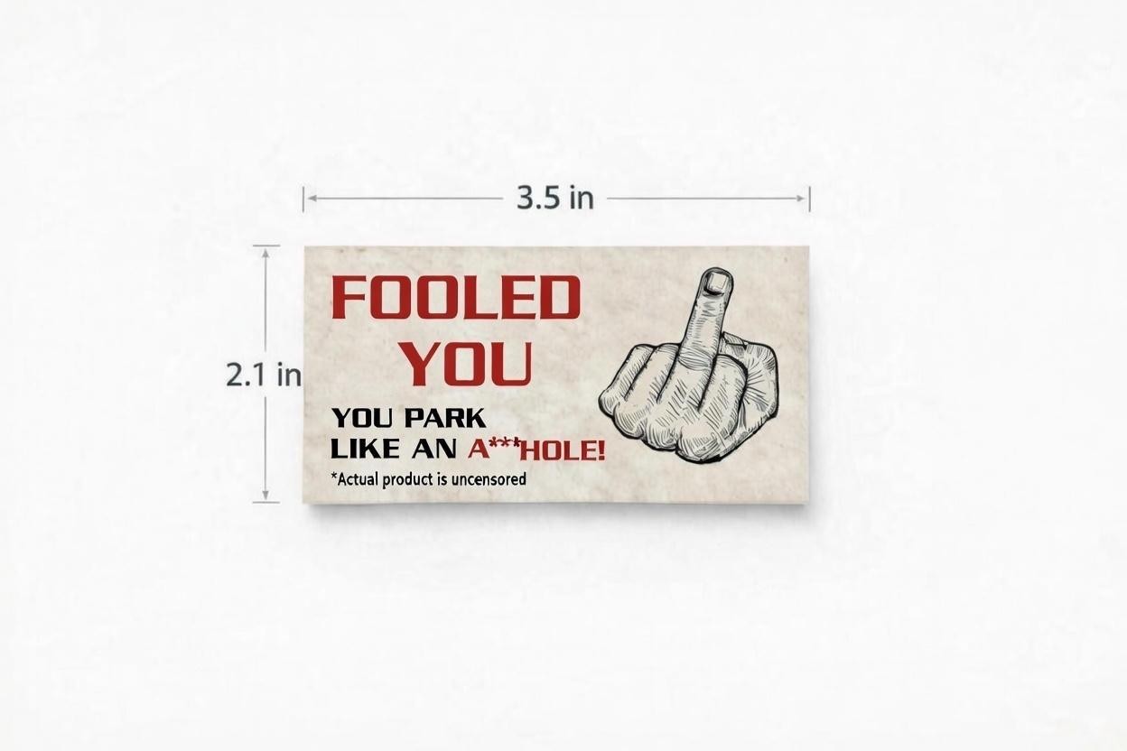 Bad Parking Cards – Fake $50 Bill Look Cards with Hilarious Message 50pack