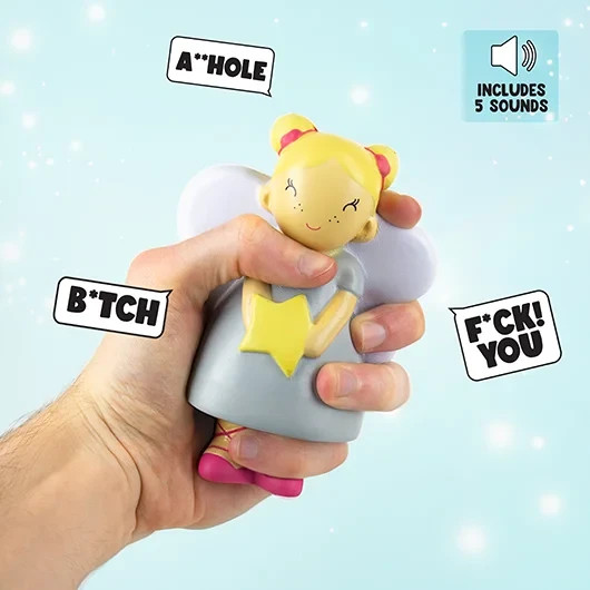 Sweary Fairy – Funny Cursing Stress Toy for Adults | Profanity Sound Gag Gift