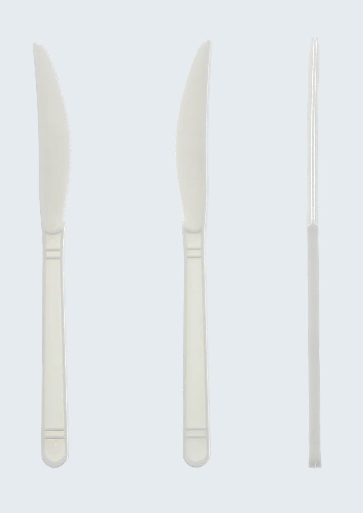 Amercare Knife Heavy Weight Polypropylene Plastic Disposable White P3505W Lot