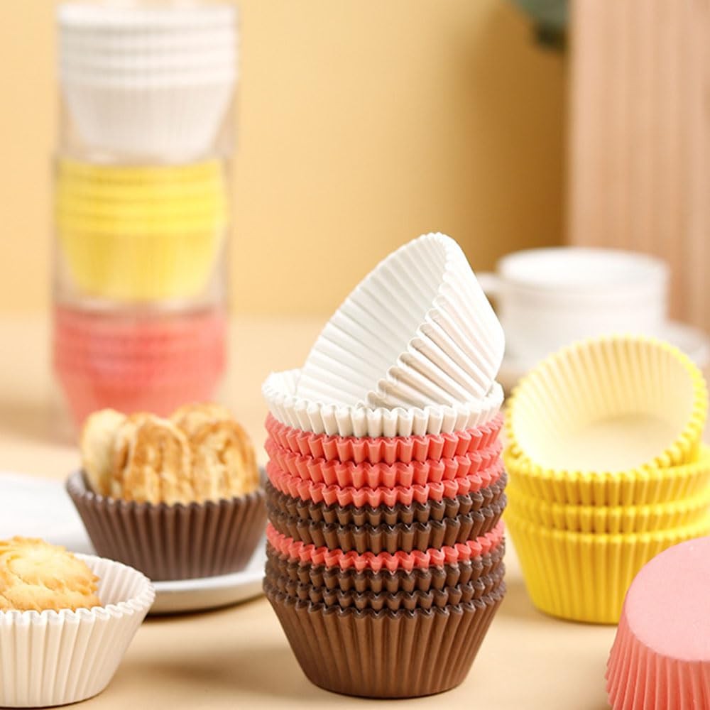 SKIDEC Rainbow Standard Cupcake Liners 400 Count standard, rainbow color