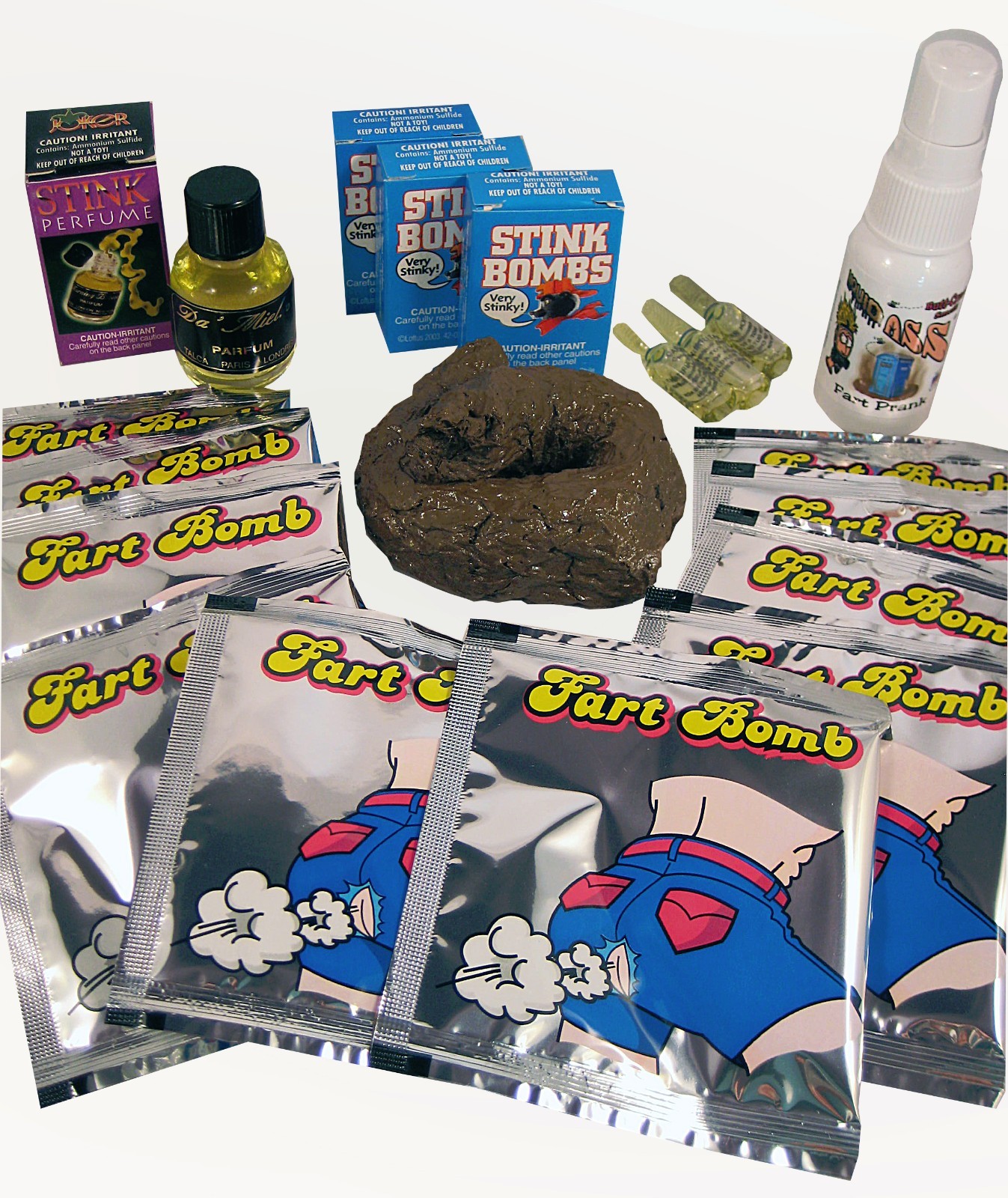 SMELLY PRANK KIT v2.0 – Liquid Ass Stink Bomb Fart Perfume Fake Poop Joke Gag