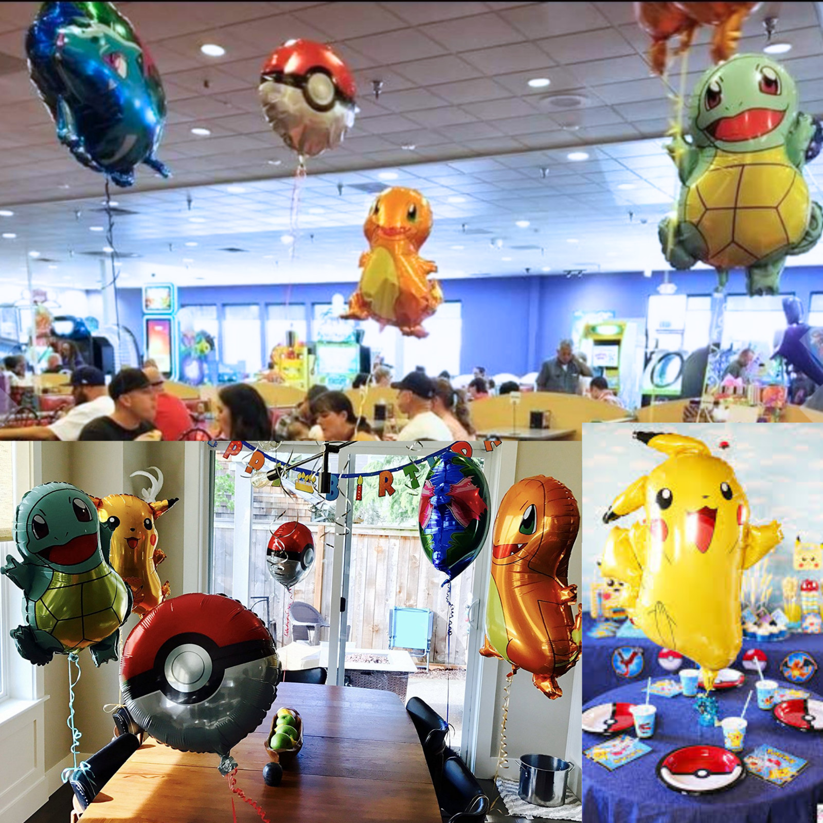 POKEMON PARTY SUPPLIES BIRTHDAY DECORATION BALLOON TABLEWARE SWIRL PLATE CUP