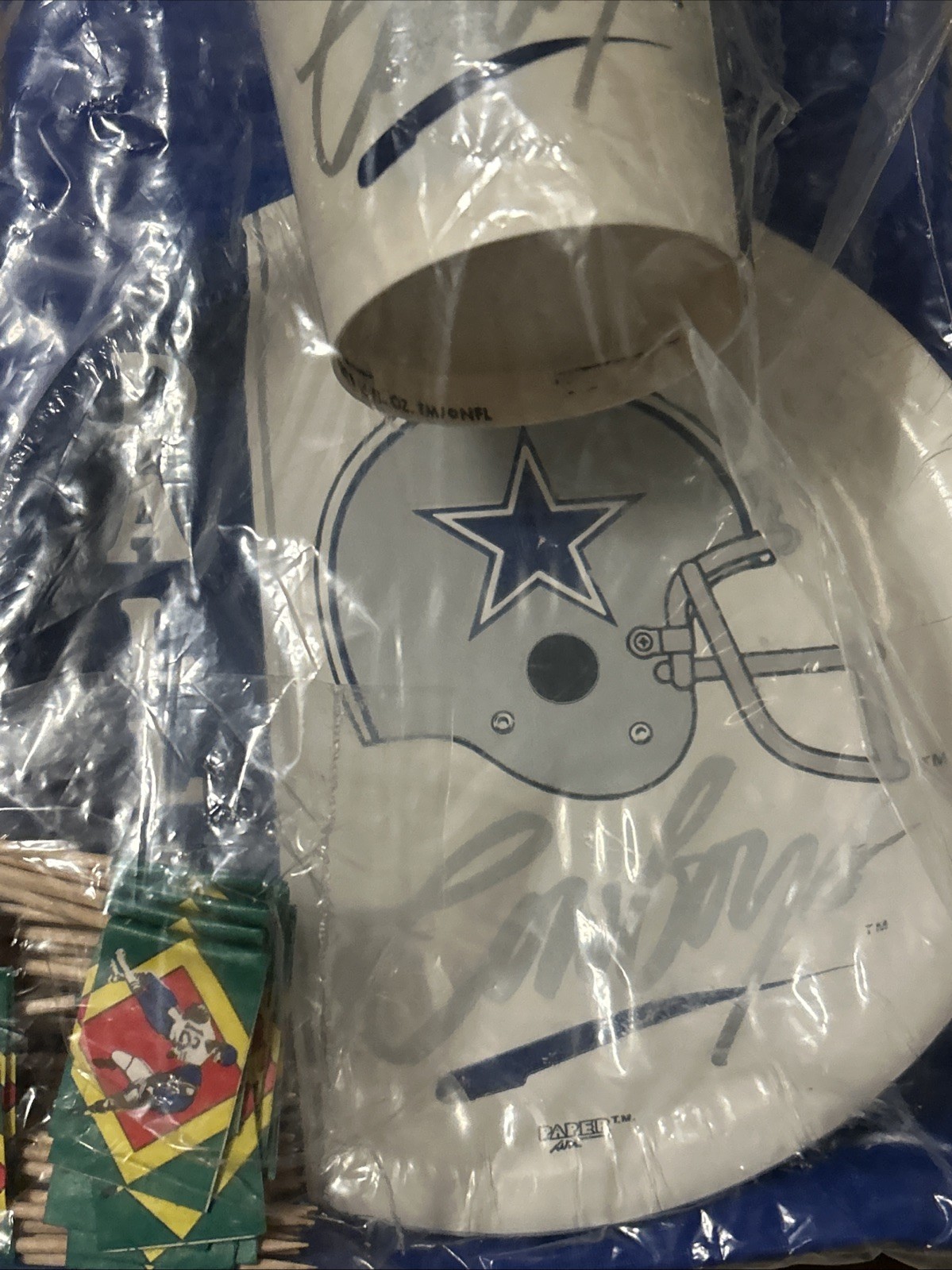Vintage NFL Dallas Cowboys Party Pack C.A. Reed Inc. Lot Of 2 NEW SEALED 1980’s