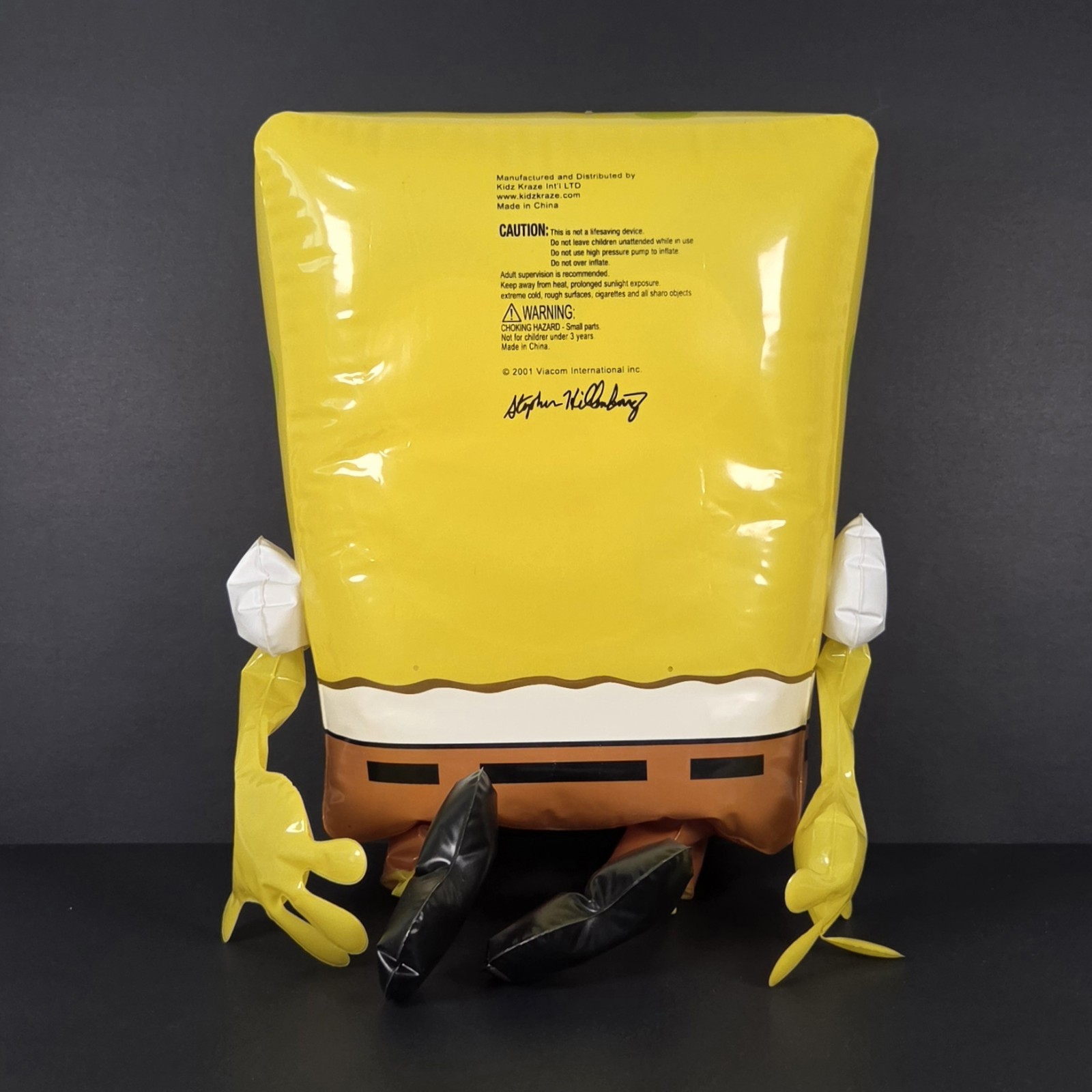 2001’s Stephen Hillenburg Signed Sponge Bob Square Pants 24″ Inflatable Display