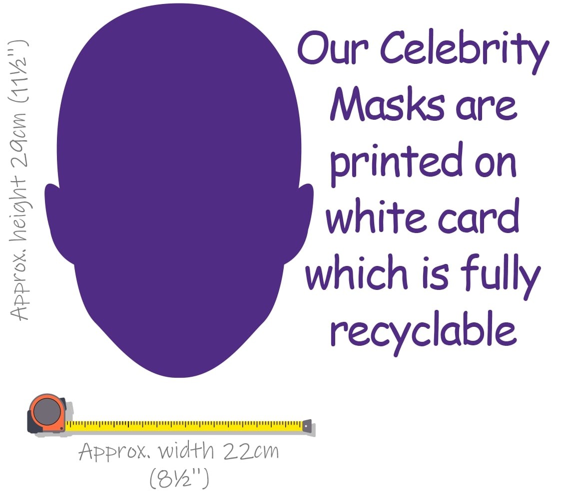 Robert Ri’chard (Stubble) Celebrity Mask, Flat Card Face, Fancy Dress Mask