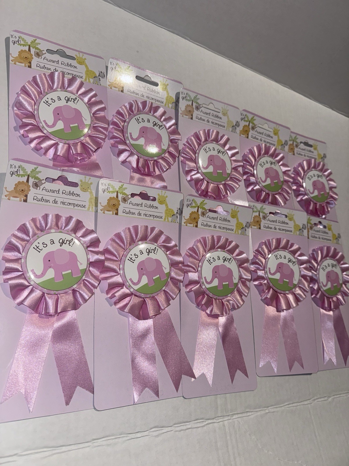 It’s A Girl Pin Ribbon – 15 Pack Pink Baby Girl For Baby Shower Or Gender Reveal