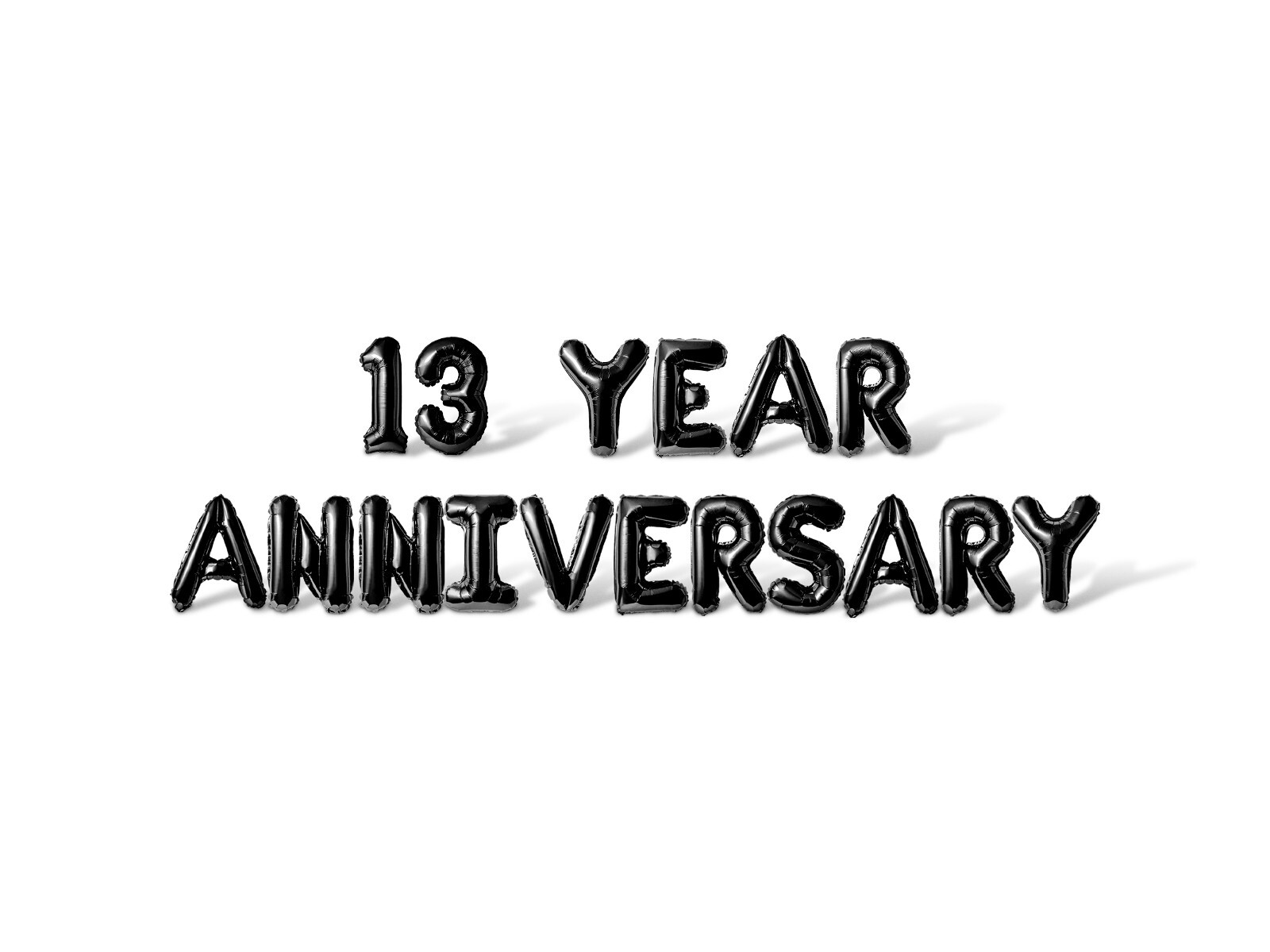 13 YEAR ANNIVERSARY Letter Balloon Banner – 13th Anniversary Party Decorations