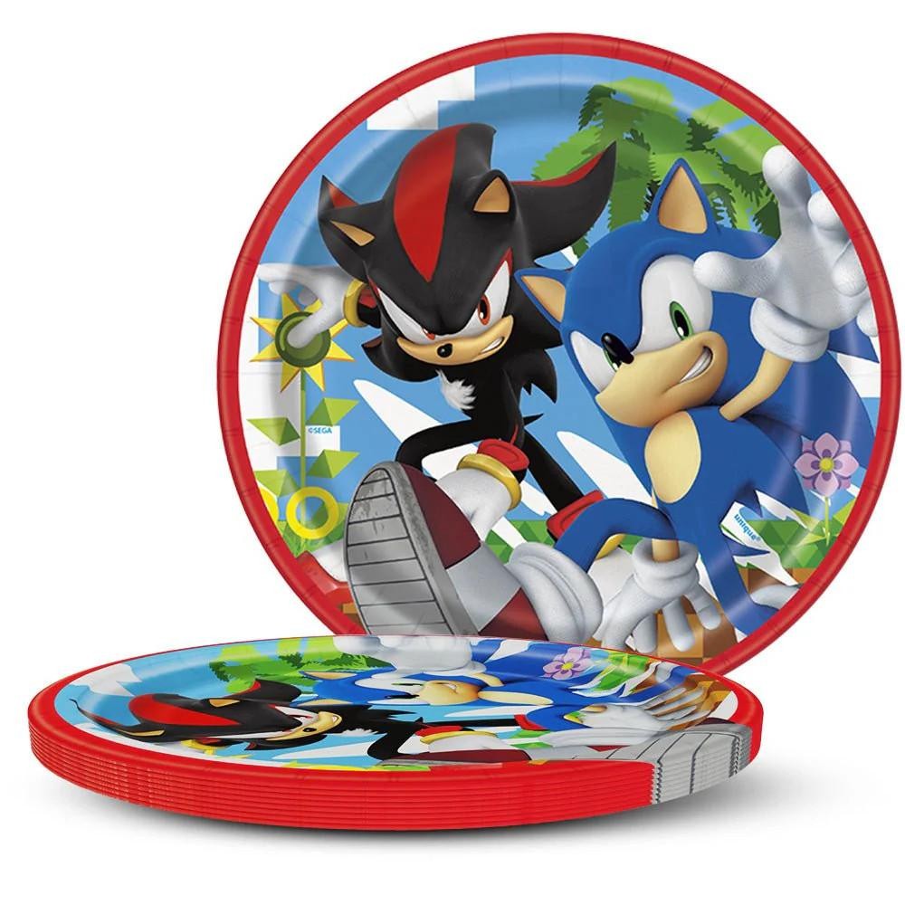 Sonic The Hedgehog 8 Ct Dessert Cake Paper Plates 7″