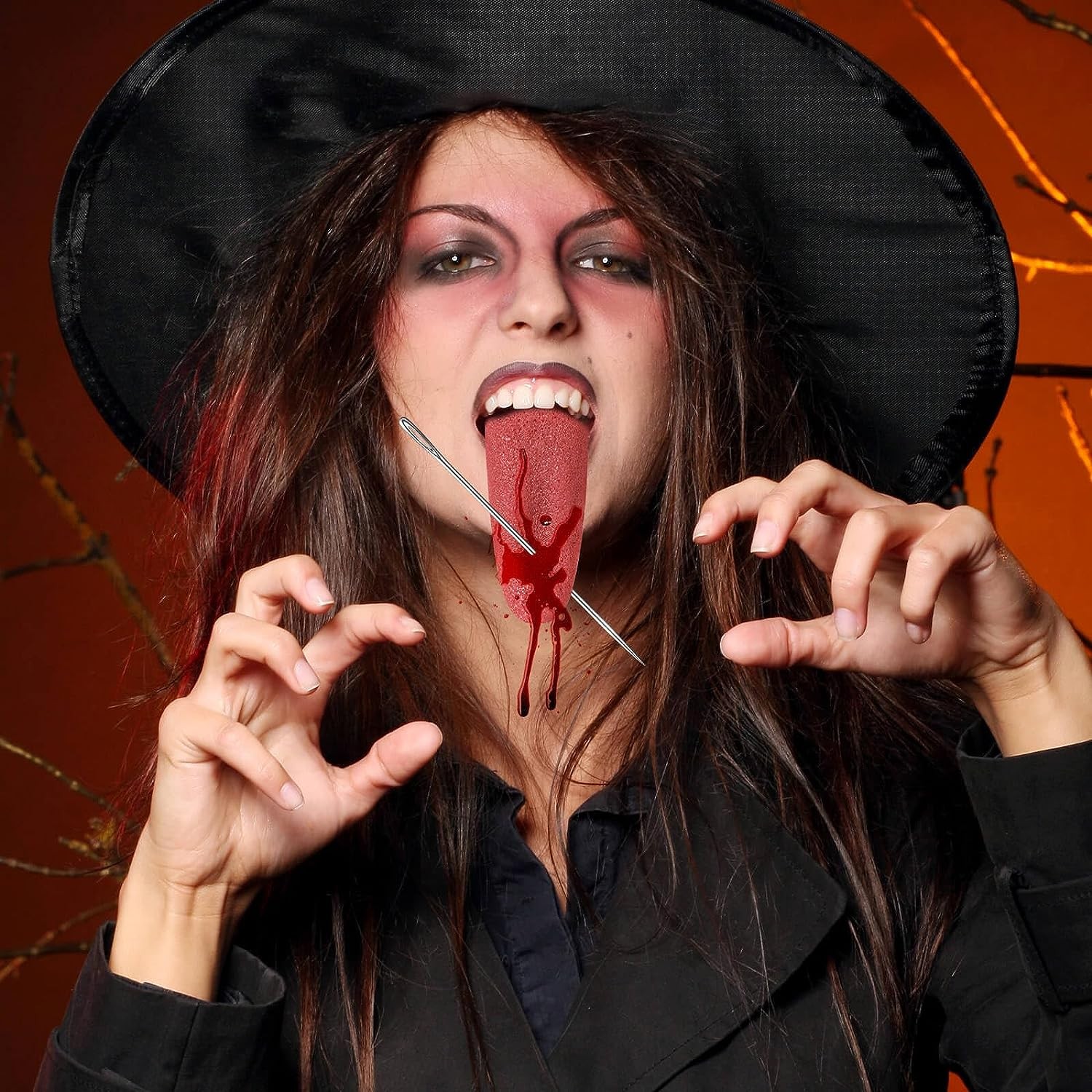 8× Halloween Harmless Realistic Fake Tongue Magic Trick Joke Prank Scary Toy USA