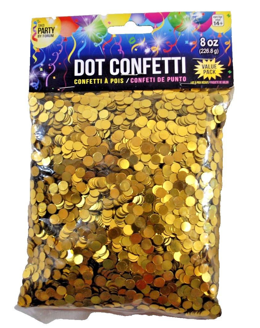 Assorted Latex Balloons and Gold Dot Confetti Lot of 7 Assorted Bags T1048