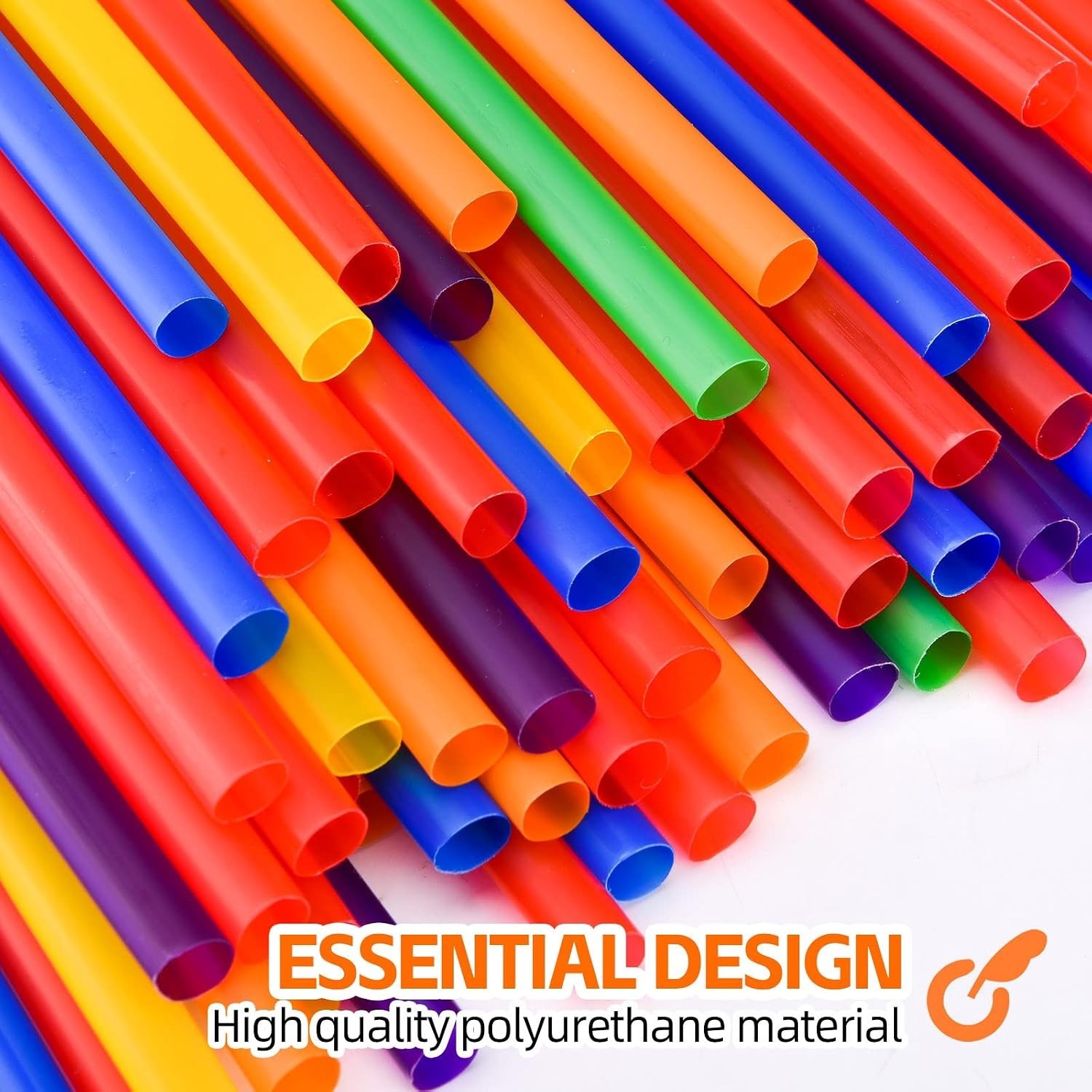100PCS Jumbo Smoothie Straws – Colorful Disposable 0.4″ x 8.3″ for Any Occasion