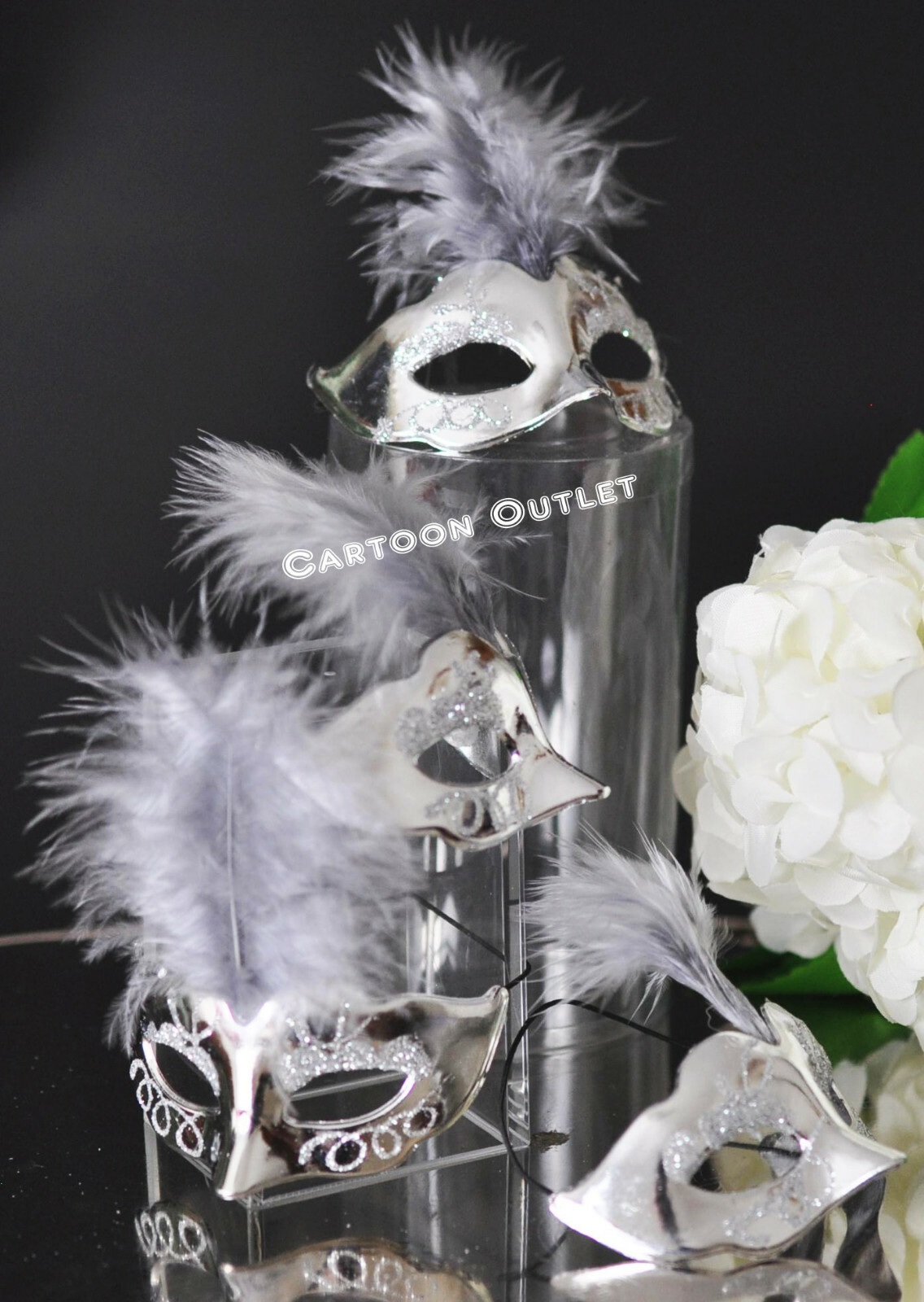 12 Mini Mask Silver Masquerade Quinceanera Bridal Royal Mis 15 Favors Recuerdos