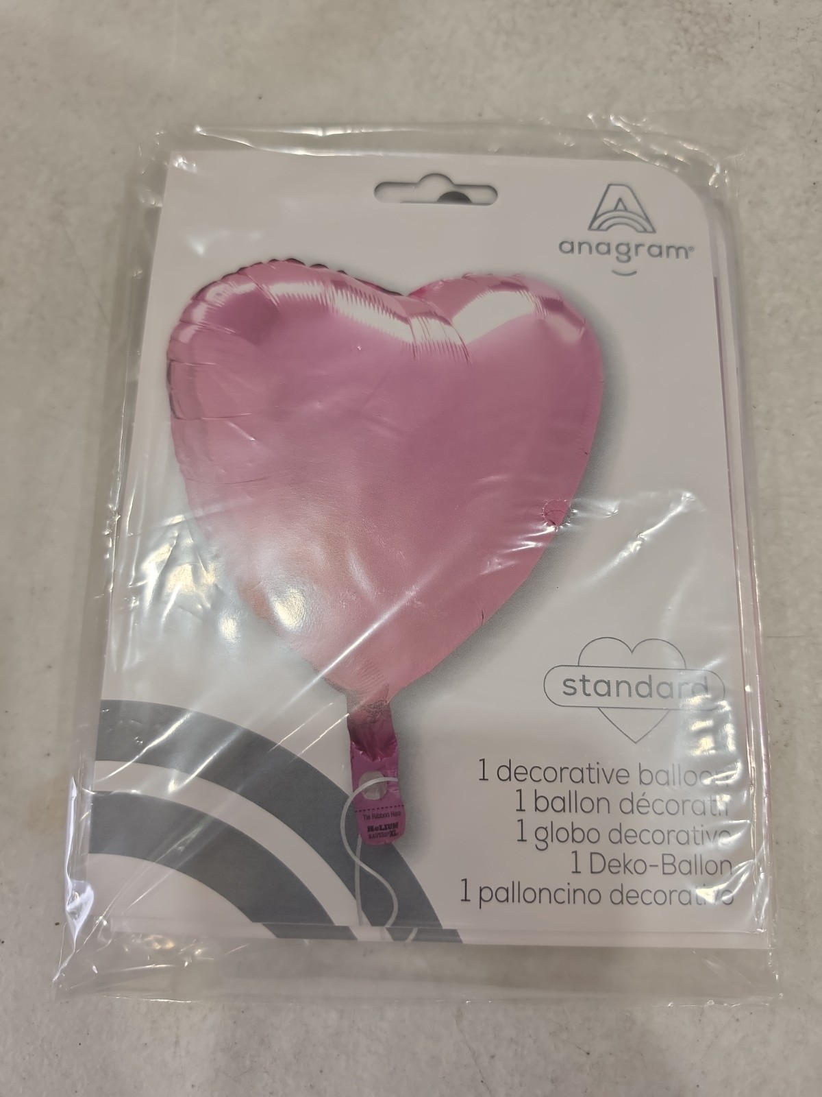Pack Of 5 Anagram 17in Foil Pink Heart Shaped Ballons 8004301