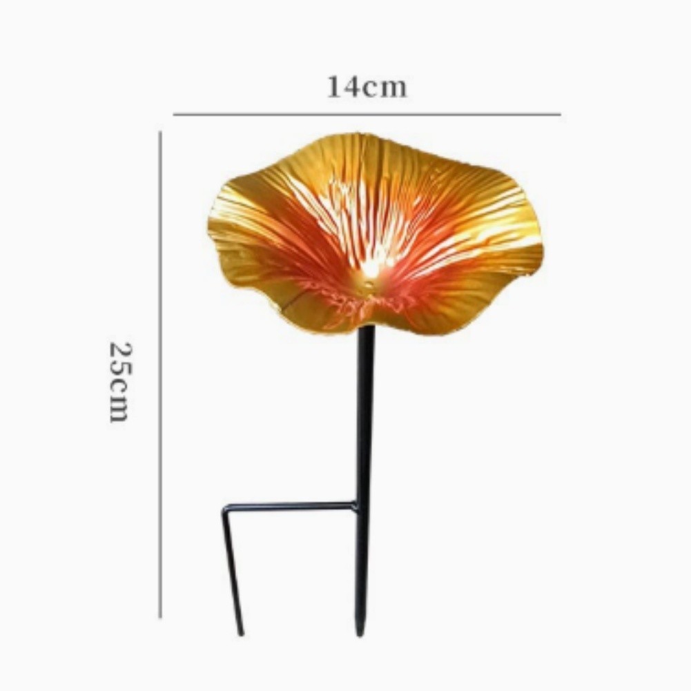 Garden Bird High Quality Feeder and Bath Flower Sturdy Iron Construction 25x14cm
