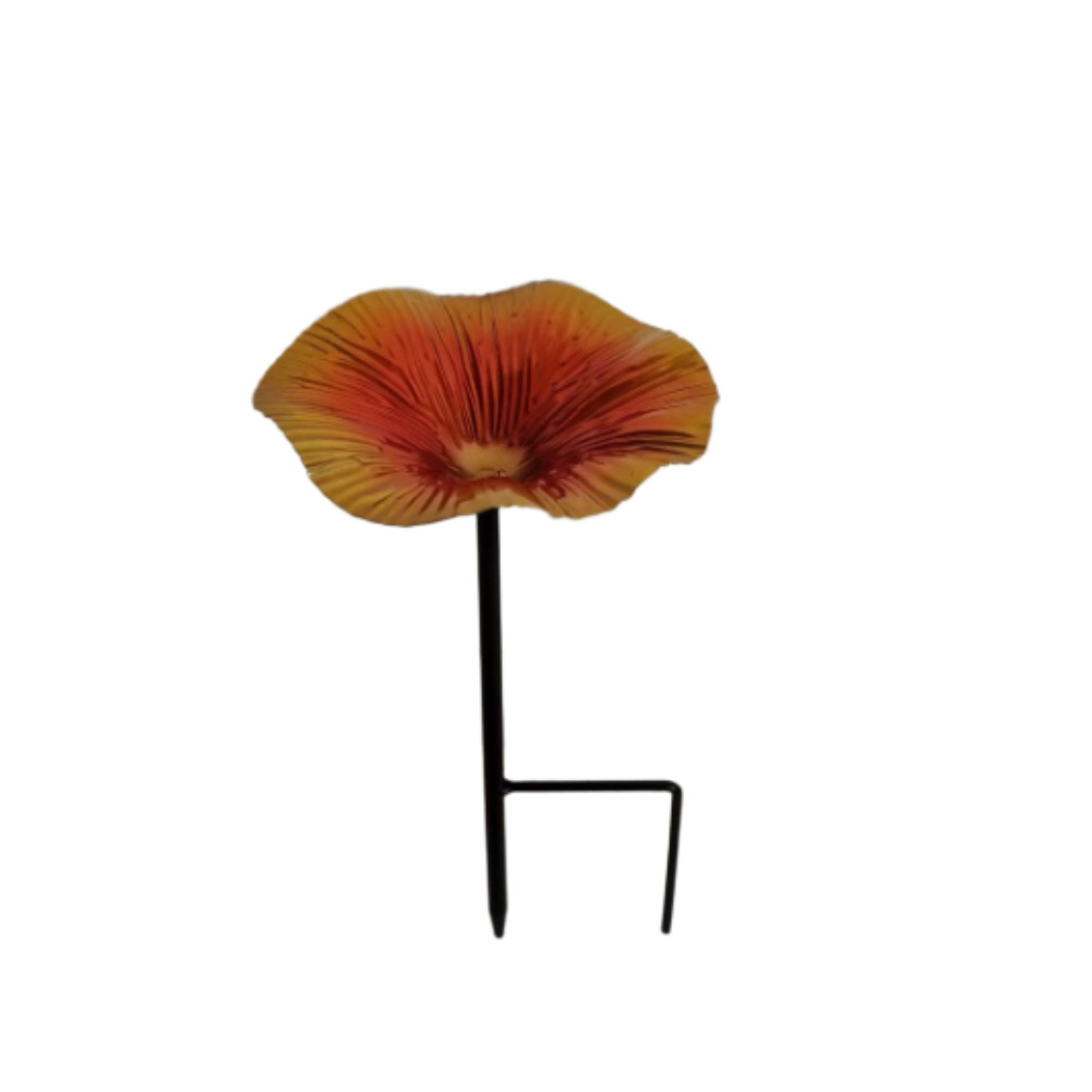 Garden Bird High Quality Feeder and Bath Flower Sturdy Iron Construction 25x14cm