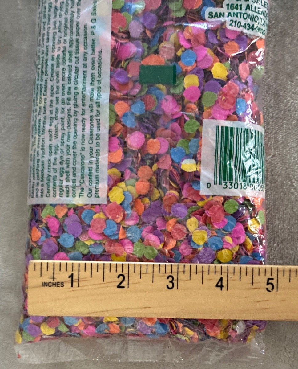 Confetti Multicolor Pastel 3 oz All-Occasion Cascarones Easter Baskets Vintage