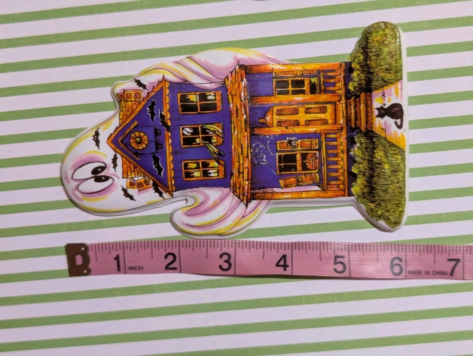 23 Vintage Halloween Cupcake Toppers Ghost Soft Plastic Pop Tops
