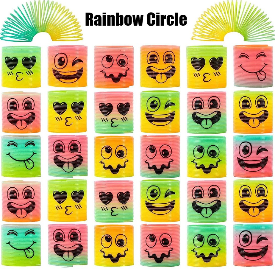10pcs Rainbow Spring Toy Colorful Magic Coil Kids Party Favor