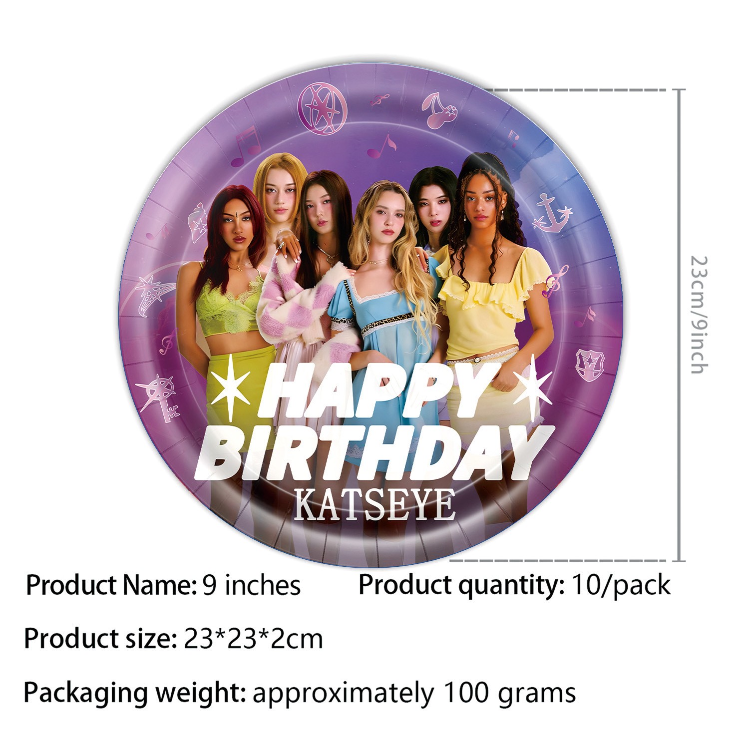 Girls Katseye Birthday Party Supply Plates Napkins Honeycomb Decor Cake Toppers