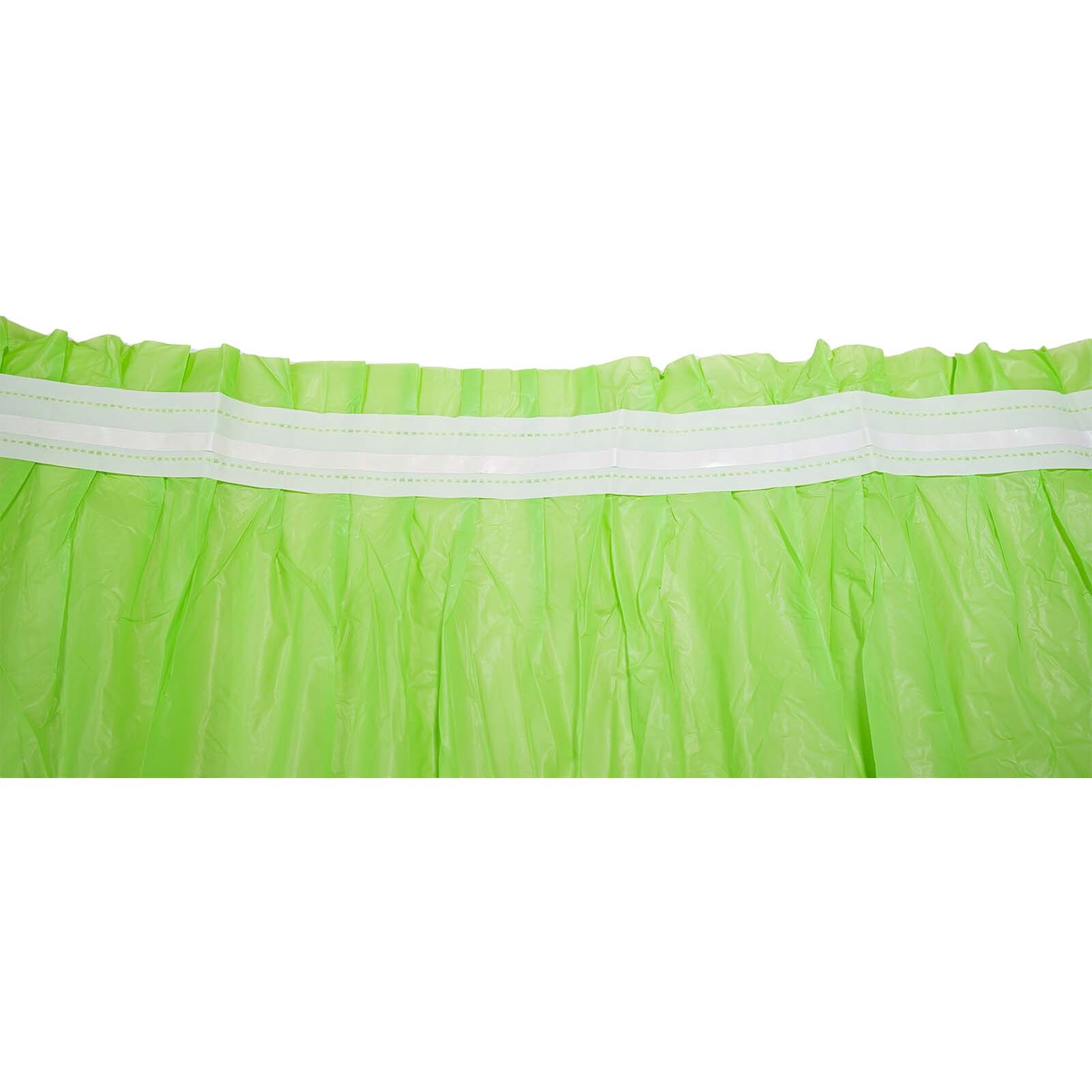 Plastic Table Skirt 29″x14ft for Rectangle Tables Disposable/Reusable BPA Free