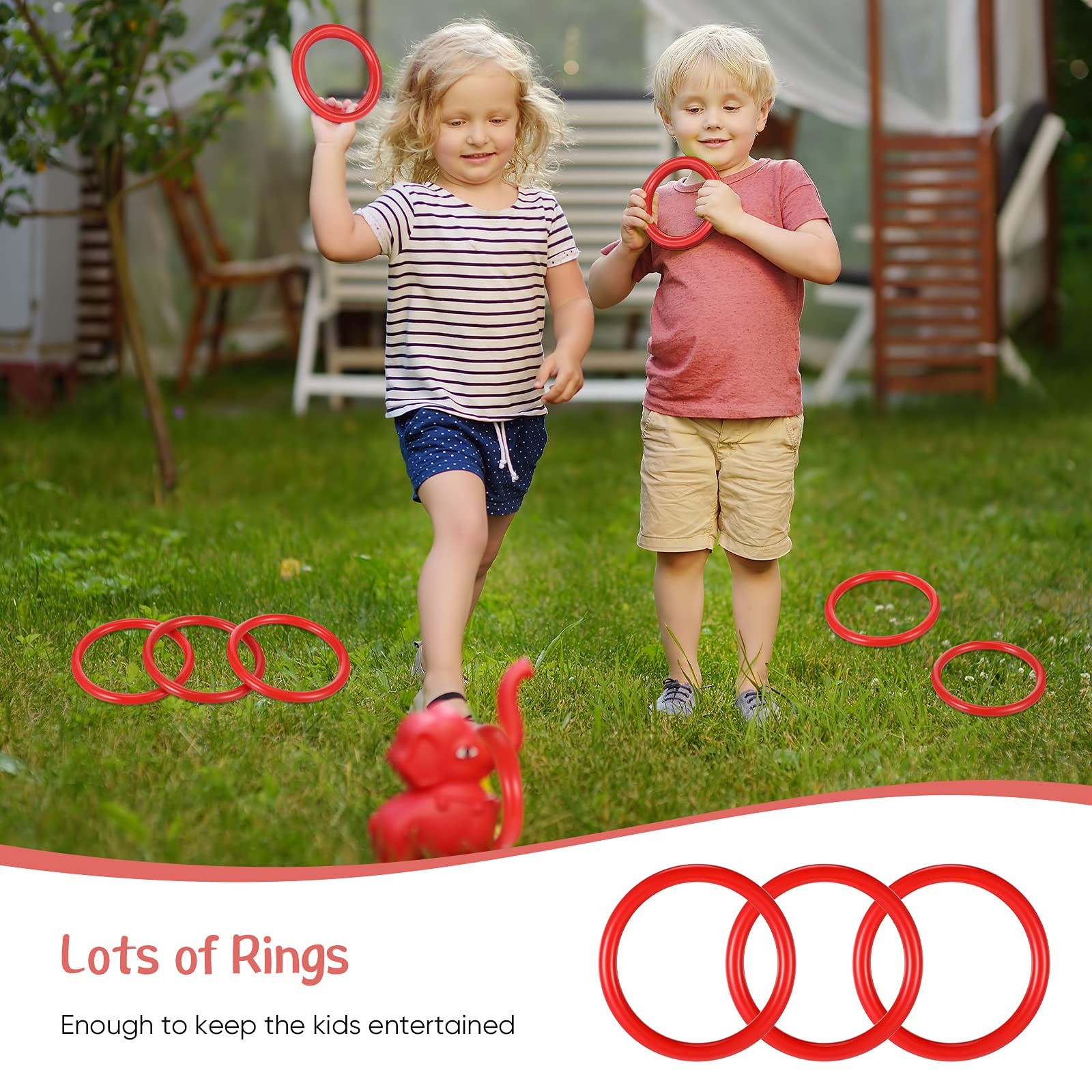 48-Piece Bottle Ring Toss Game Set – Fun Outdoor Party Favors for Adults