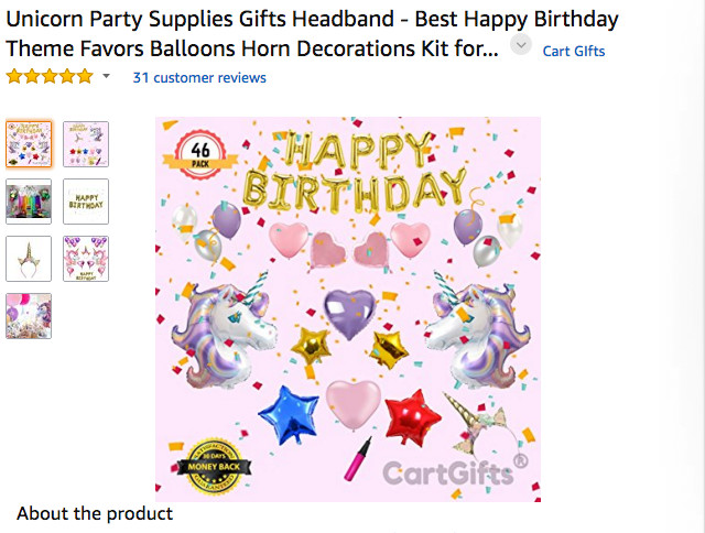 Unicorn Party Pack Decorations Supplies Gifts Headband 46 PIECES Teen Girl NEW