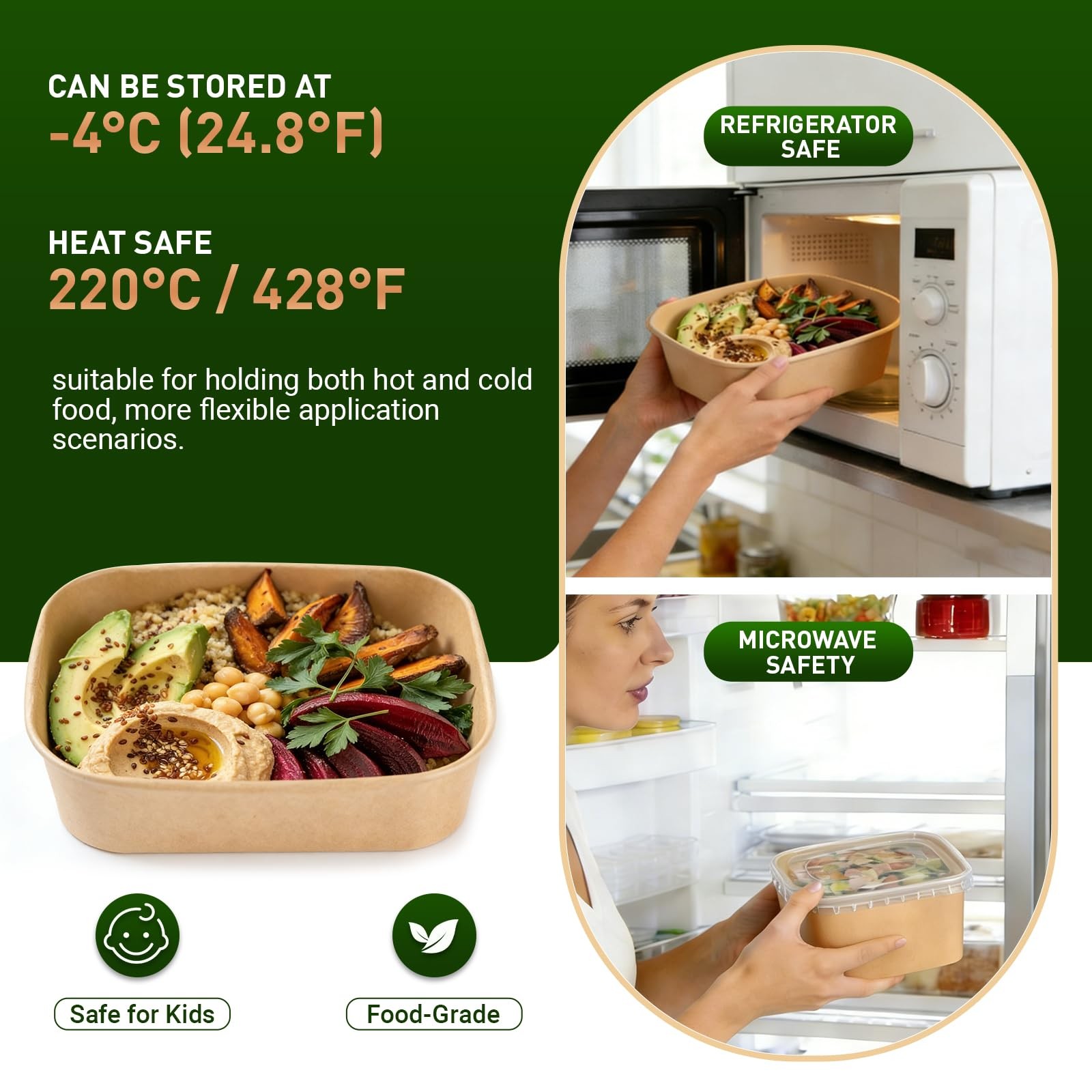 17oz Disposable Meal Prep Food Containers w/Lids 50 sets, Stackable Salad Bow…