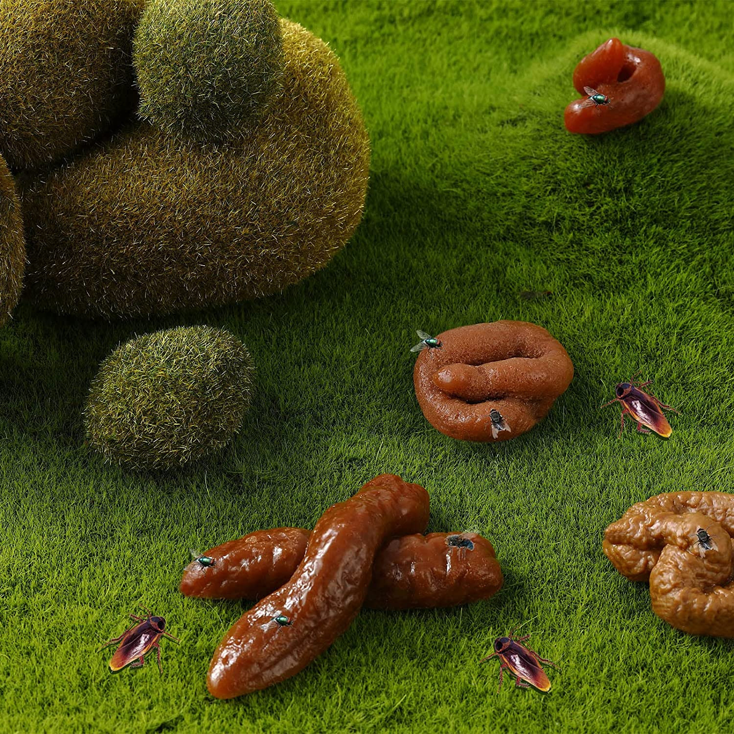 7 Pieces Fake Poo Realistic Fake Turd Prank Lifelike Poo Toy Gags and Practical